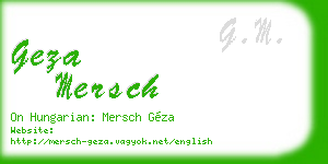 geza mersch business card